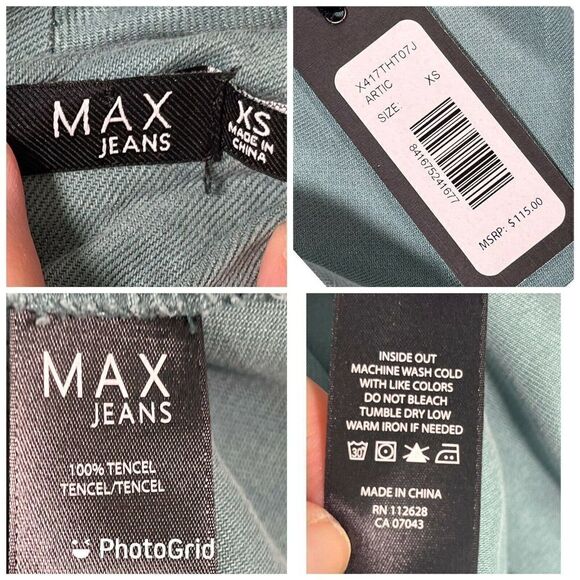 MAX JEANS Womens Mid Length Duster Jacket Tie Waist Size XS Open Front NEW - Picture 10 of 11